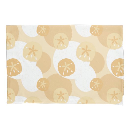 Housse D'oreillers Sable côtier Dollar Beige Blanc Motif Abstrait (devant)
