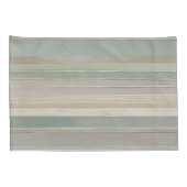 Housse D'oreillers Sage Green Dusty Blue Taupe Grey Farmhouse Stripe (Dos-Droit)