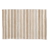 Housse D'oreillers Saint-Valentin coeurs crème et marron (devant-gauche)