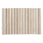 Housse D'oreillers Saint-Valentin coeurs crème et marron (devant-Droit)