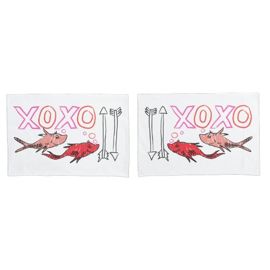 Housse D'oreillers Saint-Valentin de Dr. Seuss | Conception XOXO (devant-Set)
