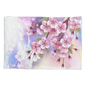 Housse D'oreillers Sakura rose sur la peinture Arrière - plan (Dos)