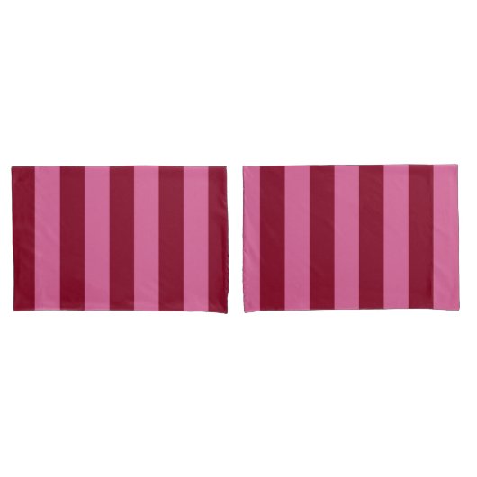 Housse D'oreillers Salsa Flamingo Rayure Rose (devant-Set)