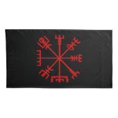 Housse D'oreillers Sang Rouge Vegvísir (Viking Compass) (Dos-Droit)