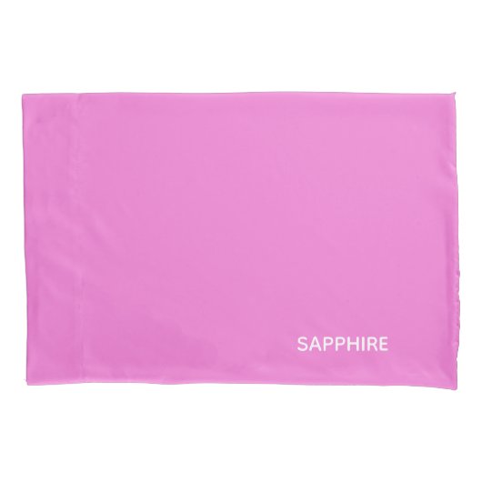 Housse D'oreillers Sapphire pink colour (devant)