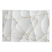 Housse D'oreillers Satin Avec Lignes Or (Dos)