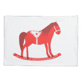 Housse D'oreillers Scandinave Noël Cheval Rocking Motif (Dos)