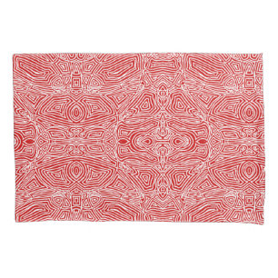 Housse D'oreillers Scribbleempreintes rouges