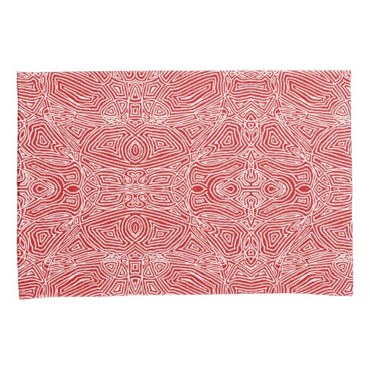 Housse D'oreillers Scribbleempreintes rouges (devant-Droit)