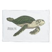 Housse D'oreillers Sea turtle cartoon (Dos)