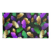 Housse D'oreillers Seamless Pattern with Mardi Gras feathers (Dos-Droit)