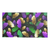 Housse D'oreillers Seamless Pattern with Mardi Gras feathers (Dos-gauche)