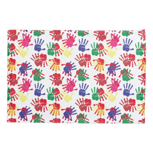 Housse D'oreillers SÉCURITÉ EN DIEUX MAINS Enfants Peints Mains (Dos)