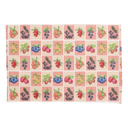 Housse D'oreillers SENTIMENT BERRY BONNE fraise personnalisable (devant)