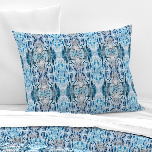 Housse D'oreillers Serene symmetric ice blue M-size abstract pattern