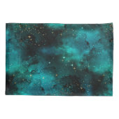 Housse D'oreillers Série Galaxy Turquoise 1 (Dos)