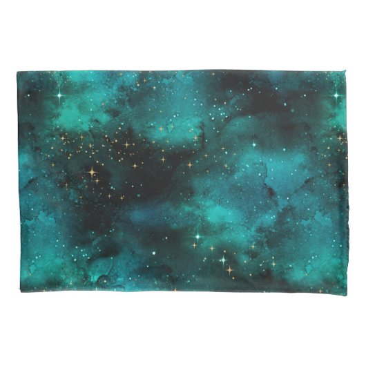 Housse D'oreillers Série Galaxy Turquoise 1 (devant)