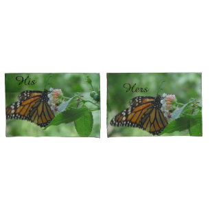 Housse D'oreillers Ses Hers Monarch Butterfly Floral Standard Coque