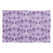 Housse D'oreillers Shabby Chic Purple et blanc Motif Paisley (Dos)