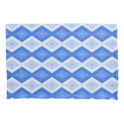 Housse D'oreillers Shades of blue diamond pattern (devant)