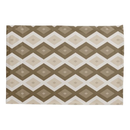 Housse D'oreillers Shades of brown diamond pattern (Dos)
