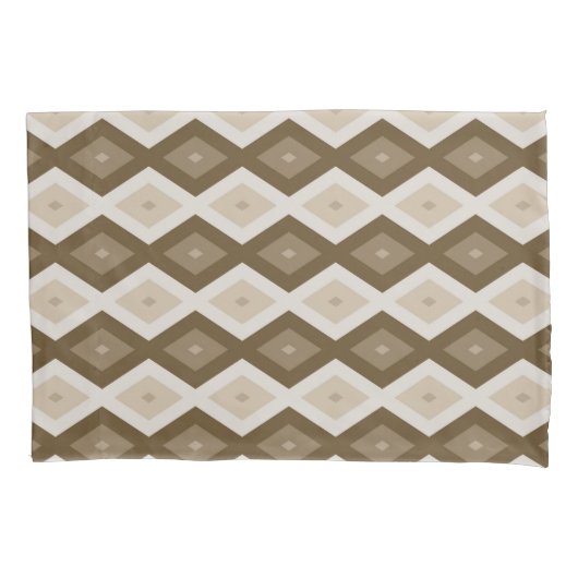 Housse D'oreillers Shades of brown diamond pattern (devant)