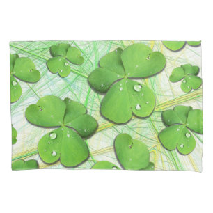 Housse D'oreillers Shamrock vert St Patrick's