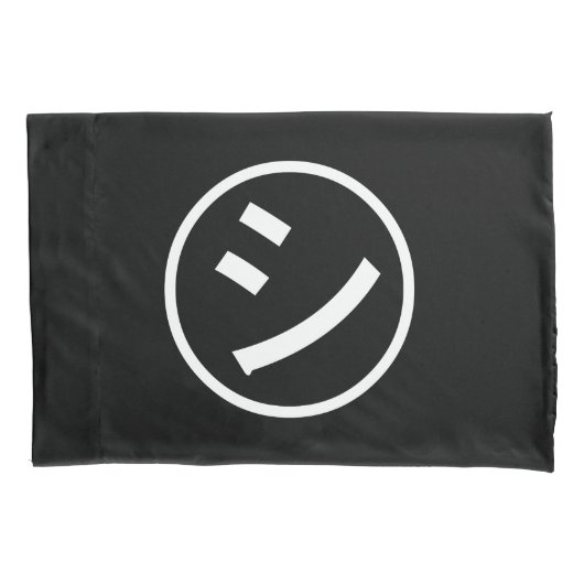 Housse D'oreillers ㋛ Shi Kana Katakana Smiling Emoji / Emoticon (devant)