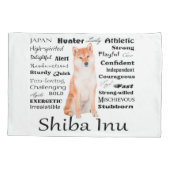 Housse D'oreillers Shiba Inu Traits Pillowcase (Dos)