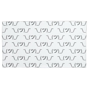 Housse D'oreillers Shrug Emoticon —\_(ツ)_/ Afficher le Kaomoji japona