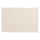 Housse D'oreillers Signature beige simple avec Coque Coussin texte (Dos)