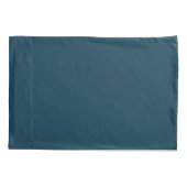 Housse D'oreillers Signature bleu marine simple avec texte (Dos)