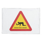 HOUSSE D'OREILLERS SIGNE DE TRAFIC DES PERSONNES BLANCHISES (Dos)