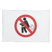 Housse D'oreillers Signe NO Farny ⚠ Funny Thai Toilet ⚠ (Dos)