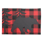 Housse D'oreillers Silhouette rouge à oreille noire (Dos)