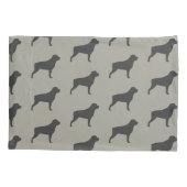 Housse D'oreillers Silhouettes Motif gris Rottweiler (Dos)