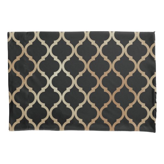 Housse D'oreillers Simple Elegant Moderne Or Motif marocain | (devant-gauche)