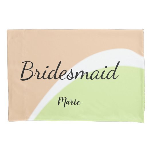 Housse D'oreillers SIMPLE MINIMAL ajouter votre nom bridesmaid C pers (devant)