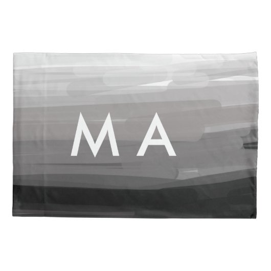 Housse D'oreillers Simple monogramme ajouter votre nom lettre man min (Dos)