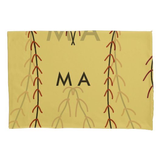 Housse D'oreillers Simple monogramme ajouter votre nom lettre man min (devant)