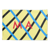 Housse D'oreillers Simple monogramme ajouter votre nom lettre man min (Dos)