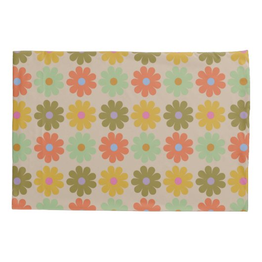 Housse D'oreillers Simple Pastel Vintage Flower Pattern (Dos)