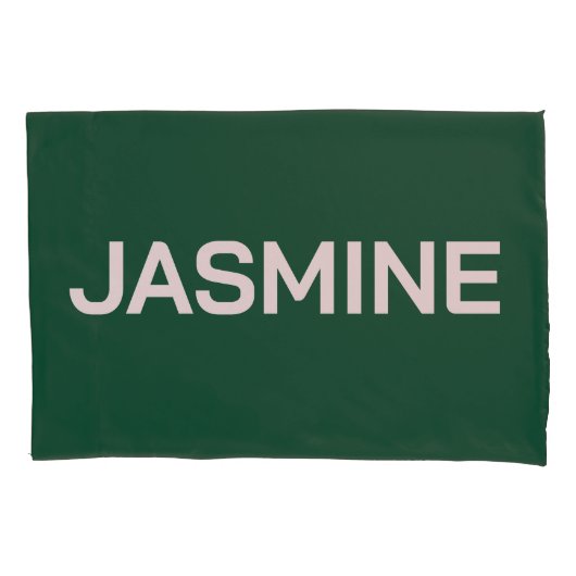 HOUSSE D'OREILLERS SIMPLE STYLISH MODERN CUSTOMIZED NAME MONOGRAM (devant)