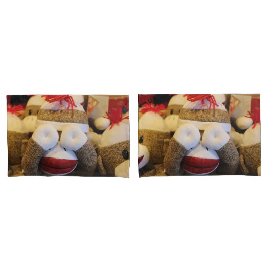 Housse D'oreillers Singe semi-transparent de chaussette (devant-Set)