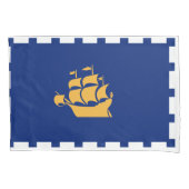Housse D'oreillers Single Pillowcase with flag of Quebec City (devant)