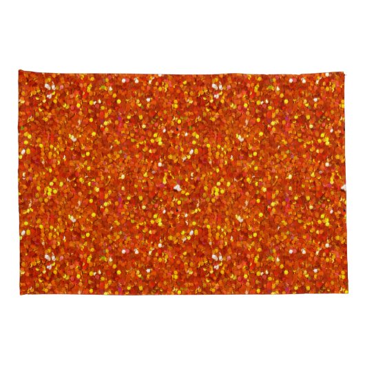 Housse D'oreillers Sinopia Orange Parties scintillant (Dos-Droit)