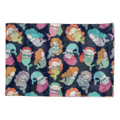 Housse D'oreillers Sirènes : motif sans soudure fantaisiste. (Dos)