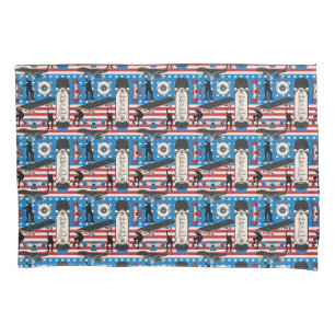 Housse D'oreillers Skateboarding Patriotique Skateboardeur USA