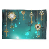 Housse D'oreillers Skeleton Keys on Green Background (Dos)
