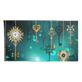 Housse D'oreillers Skeleton Keys on Green Background (Dos-Droit)